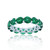 Green Cubic Zirconia Eternity Band in Rhodium Plated Sterling Silver