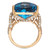 Deep Sea Blue Topaz (9 ct. t.w.) & Nude Diamonds (1-3/4 ct. t.w.) Ring in 14k Rose Gold