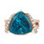 Deep Sea Blue Topaz (9 ct. t.w.) & Nude Diamonds (1-3/4 ct. t.w.) Ring in 14k Rose Gold