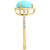 EFFY® Turquoise & Diamond (1/4 ct. t.w.) Halo Ring in 14k Gold
