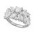 Cubic Zirconia Cluster Ring in Sterling Silver