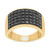 Men's Black Diamond Ring (2 ct. t.w.) in 14k Gold-Plated Sterling Silver