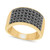 Men's Black Diamond Ring (2 ct. t.w.) in 14k Gold-Plated Sterling Silver