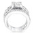 Diamond Princess & Round 3-Pc Bridal Set (4 ct. t.w.) in 14k White Gold