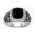 Men's Onyx & Diamond (1/10 ct. t.w.) Ring in Sterling Silver
