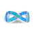 Lab-Created Opal Inlay Infinity Ring in Sterling Silver