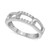 Diamond Chain Link Motif Ring (1/10 ct. t.w.) in Sterling Silver
