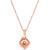 Chocolate Diamond (1/3 ct. t.w.) & Nude Diamond (1/4 ct. t.w.) Geometric Halo 18" Pendant Necklace in 14k Rose Gold