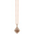Chocolate Diamond (1/3 ct. t.w.) & Nude Diamond (1/4 ct. t.w.) Geometric Halo 18" Pendant Necklace in 14k Rose Gold