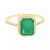 Emerald (2-3/4 ct. t.w.) & White Sapphire (1/4 ct. t.w.) Halo Ring in 14k Gold (Also available in Sapphire)