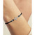 Diamond Accent East West Cross Black Cord Bracelet in Sterling Silver