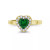 Cubic Zirconia in 14K Gold Over Sterling Silver Heart Round Pave Ring