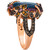 Multi-Gemstone (7-3/4 ct. t.w.) & Nude Diamond (1/10 ct. t.w.) Statement Ring in 14k Rose Gold