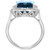 EFFY® London Blue Topaz (7 ct. t.w.) & Diamond (1/3 ct. t.w.) Halo Ring in 14k White Gold
