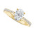 Diamond Oval-Cut Solitaire Tapered Pavé Engagement Ring (1-1/10 ct. t.w.) in 14k Gold