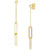 Polished Paperclip Drop Earrings in 14k Gold