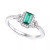 Lab-Created Emerald (5/8 ct. t.w.) & Lab-Created White Sapphire (1/5 ct. t.w.) Ring in Sterling Silver (Also in Lab-Created Ruby & Lab-Created Sapphire)