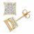 Men's Diamond Square Cluster Stud Earrings (1/2 ct. t.w.) in 10k Gold