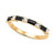 Onyx & White Topaz (1/4 ct. t.w.) Stack Ring in 14k Gold