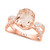 Morganite (3-1/10 ct. t.w.) & Diamond (1/5 ct. t.w.) Crisscross Ring in 14k Rose Gold
