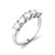Moissanite Five Stone Band 1-1/6 ct. t.w. Diamond Equivalent in 14k White Gold