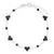 Black Spinel Heart Chain Bracelet (1 ct. t.w.) in Sterling Silver