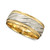 Men's 14k Gold and 14k White Gold Ring, Spiral Dome Band