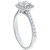 Diamond Halo Diamond Engagement Ring with Pavé Band (1-1/20 ct. t.w.) in 14k White Gold