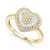 Diamond Heart Cluster Ring (1/2 ct. t.w.) in 14k White , Yellow or Rose Gold