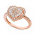 Diamond Heart Cluster Ring (1/2 ct. t.w.) in 14k White , Yellow or Rose Gold
