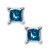 10k White Gold Blue Diamond Stud Earrings (1/6 ct. t.w.)