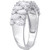 Diamond Pear & Round Semi-Eternity Cluster Ring (2 ct. t.w.) in 14k White Gold