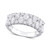 Diamond Pear & Round Semi-Eternity Cluster Ring (2 ct. t.w.) in 14k White Gold