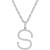 Diamond (1/10 ct. t.w.) Initial Pendant Necklace in 10k White Gold, 16" + 2" extender