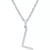Diamond (1/10 ct. t.w.) Initial Pendant Necklace in 10k White Gold, 16" + 2" extender