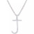 Diamond (1/10 ct. t.w.) Initial Pendant Necklace in 10k White Gold, 16" + 2" extender