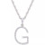 Diamond (1/10 ct. t.w.) Initial Pendant Necklace in 10k White Gold, 16" + 2" extender