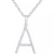 Diamond (1/10 ct. t.w.) Initial Pendant Necklace in 10k White Gold, 16" + 2" extender