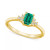 Emerald (1/2 ct. t.w.) & Diamond (1/10 ct. t.w.) Ring in 14k Gold (Also Available in Ruby, Sapphire & Pink Sapphire)