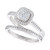 Diamond Cluster Halo Bridal Set (1/2 ct. t.w.) in 14k White Gold
