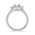 Asscher- Cut Certified Diamond (1 ct. t.w.) 3- Stone Engagment Ring in 14k White Gold