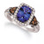 Blueberry Tanzanite (2 ct. t.w.) & Diamond (1/2 ct. t.w.) Ring in 14k Gold (Also Available in 14K White Gold)