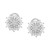 Diamond Starburst Earrings (1-1/2 ct. t.w.) in 14k White Gold, Created for Macy's