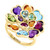 EFFY® Multi-Gemstones (8-3/4 ct. t.w.) & Diamond (1/20 ct. t.w.) Heart Cluster Ring in 14k Gold