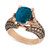 Chocolatier® Deep Sea Blue Topaz™ (3-3/8 ct. t.w.) & Diamond (1-1/5 ct. t.w.) Ring in 14k Rose Gold