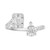 EFFY® Diamond Multi-Cut Cluster Cuff Ring (3/4 ct. t.w.) in 14k White Gold