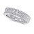 Cubic Zirconia Beaded Band in Sterling Silver