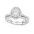 Diamond Micro-Pave' Oval Halo Bridal Set (1 ct. t.w.) in 14k White Gold