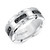 Men's Diamond Comfort Fit Band (1/3 ct. t.w.) in White Tungsten Carbide & Sterling Silver