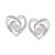 Cultured Freshwater Pearl (5mm) & Diamond Accent Heart Stud Earrings in Sterling Silver